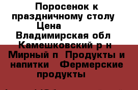 Поросенок к праздничному столу › Цена ­ 4 500 - Владимирская обл., Камешковский р-н, Мирный п. Продукты и напитки » Фермерские продукты   